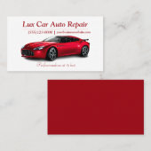 スポーツカーデザイン自動補修整備士 名刺 (正面/裏面)