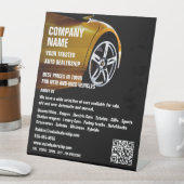 スポーツカーデザイン、オートディーラー広告ズ 台座サイン (インサイチュ)