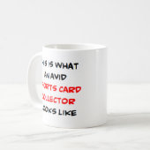 スポーツカードコレクター、熱心なコーヒーマグ コーヒーマグカップ (正面左)