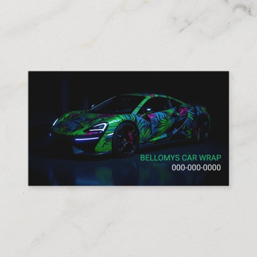 スポーツカーラップサービス 名刺 (正面)