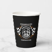 スポーツカーレースパーティーお祝いおもしろい用品 紙コップ (裏面)