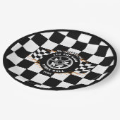 スポーツカーレースパーティーお祝いBBQサプライ ペーパープレート (アングル)