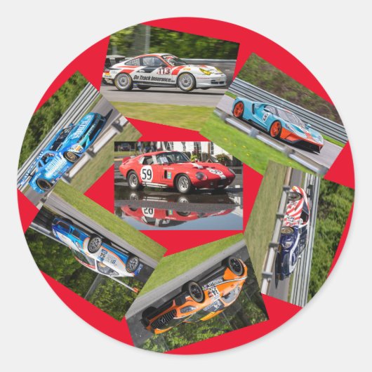 スポーツカーレース ラウンドシール (正面)