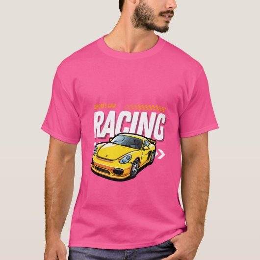 スポーツカーレースTシャツ Tシャツ (正面)