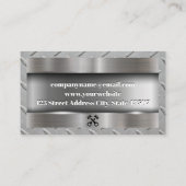 スポーツカーロゴ |金属 |自動サービス 名刺 (裏面)