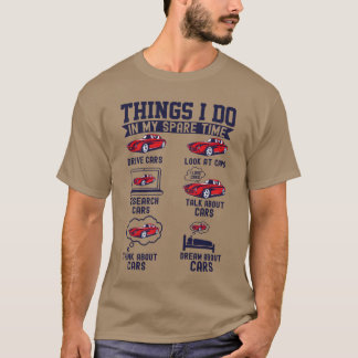 スポーツカー愛好家の余暇活動の家族向け Tシャツ