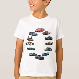 スポーツカー漫画スタイル Tシャツ
