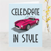 スポーツカー用交換誕生日カード カード (黄色い花)