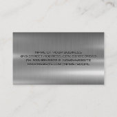 スポーツカー走行距離計のロゴ |メタリック 名刺 (裏面)