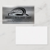 スポーツカー速度計ロゴ |金属 名刺 (正面/裏面)