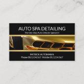 スポーツカー金ゴールドラインの自動詳細プロフェッショナル 名刺 (正面)