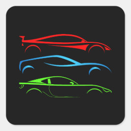 スポーツカー3台 スクエアシール