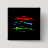 スポーツカー3台 缶バッジ (正面)