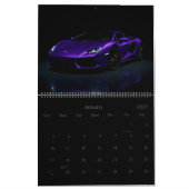 スポーツカー カレンダー (1月 2027)