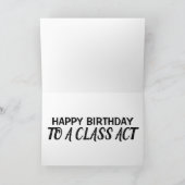 スポーツカー クラシックな誕生日カード カード (内部)