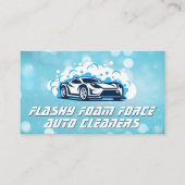 スポーツカー |シャボン玉 |自動サービス 名刺 (正面)