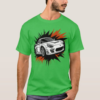 スポーツカー スプラッシュ スポーツカー 男の子 ヴィンテージ Tシャツ