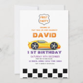 スポーツカー |トイズカーズ1stボーイ誕生日 招待状 (正面)