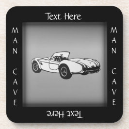 スポーツカー マンケーブ コースター カスタムテキスト