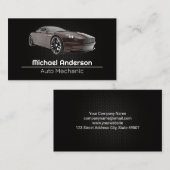 スポーツカー |自動サービス 名刺 (正面/裏面)
