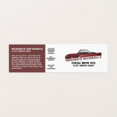 スポーツカー、自動車整備士&修理、詳細 名刺 (外部フラット)