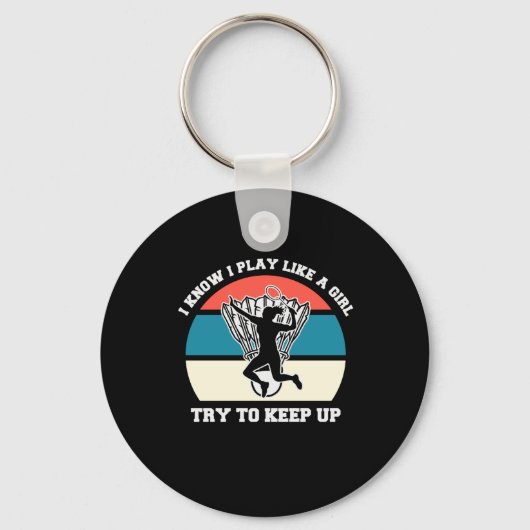 スポーツガールラブズ遊バドミントン キーホルダー (正面)