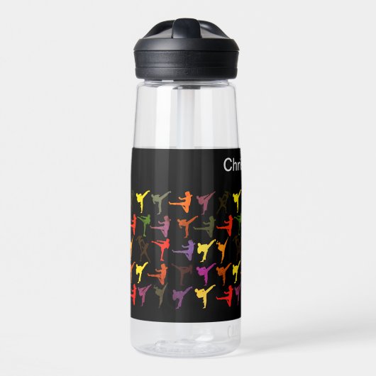 スポーツキッククールモダン武術アーツ空手キッズ ウォーターボトル (正面)