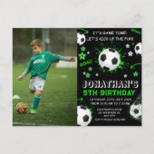 スポーツキッズサッカーバースデーパーティー ポストカード (正面)