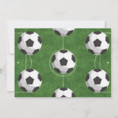 スポーツキッズサッカー誕生日パーティーの写真 招待状 (裏面)