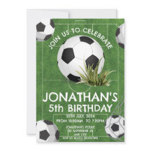 スポーツキッズサッカー誕生日パーティーへの招待