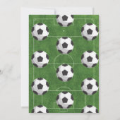 スポーツキッズサッカー誕生日パーティーへの招待 招待状 (裏面)