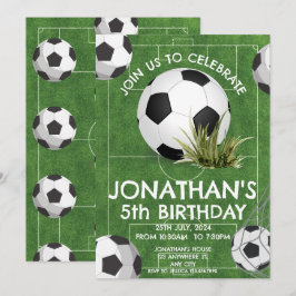 スポーツキッズサッカー誕生日パーティーへの招待 招待状