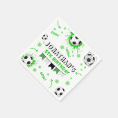 スポーツキッズサッカー誕生日パーティー スタンダードカクテルナプキン (角)