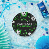 スポーツキッズサッカー誕生日パーティー ペーパープレート (パーティー)