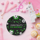 スポーツキッズサッカー誕生日パーティー ペーパープレート (パーティー)