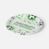 スポーツキッズサッカー誕生日パーティー ペーパープレート (アングル)