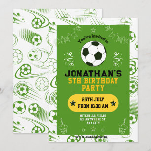 スポーツキッズサッカー誕生日パーティー 招待状