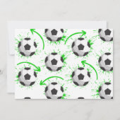 スポーツキッズサッカー誕生日パーティー 招待状 (裏面)