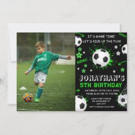 スポーツキッズサッカー誕生日パーティー 招待状