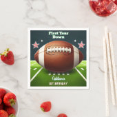 スポーツキッズボーイズチケットサッカー1st誕生日 スタンダードカクテルナプキン (インサイチュ)