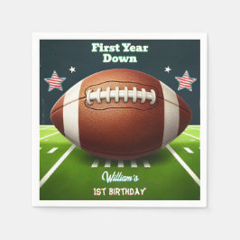 スポーツキッズボーイズチケットサッカー1st誕生日 スタンダードカクテルナプキン