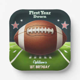 スポーツキッズボーイズチケットサッカー1st誕生日 ペーパープレート