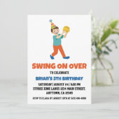 スポーツキッズ野球の誕生日招待状 招待状 (スタンド正面)