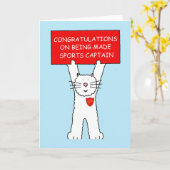 スポーツキャプテン就任おめでとう カード (黄色い花)