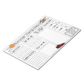 スポーツキャンプレターサマーキャンプスタディアル ノートパッド (アングル)