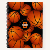 スポーツギフト男の子ガールズバスケットボールアスリート ノートブック (正面)