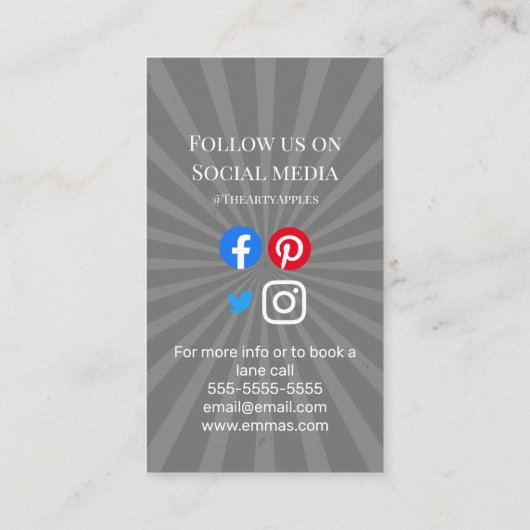 スポーツクラブのバスケットボールのコーチチームが体育館に通う 名刺 (裏面)