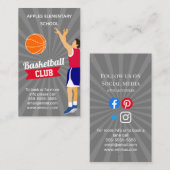 スポーツクラブのバスケットボールのコーチチームが体育館に通う 名刺 (正面/裏面)