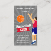 スポーツクラブのバスケットボールのコーチチームが体育館に通う 名刺 (正面)