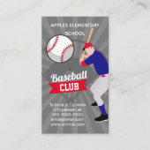 スポーツクラブの野球コーチチームのトライアウトジム 名刺 (正面)